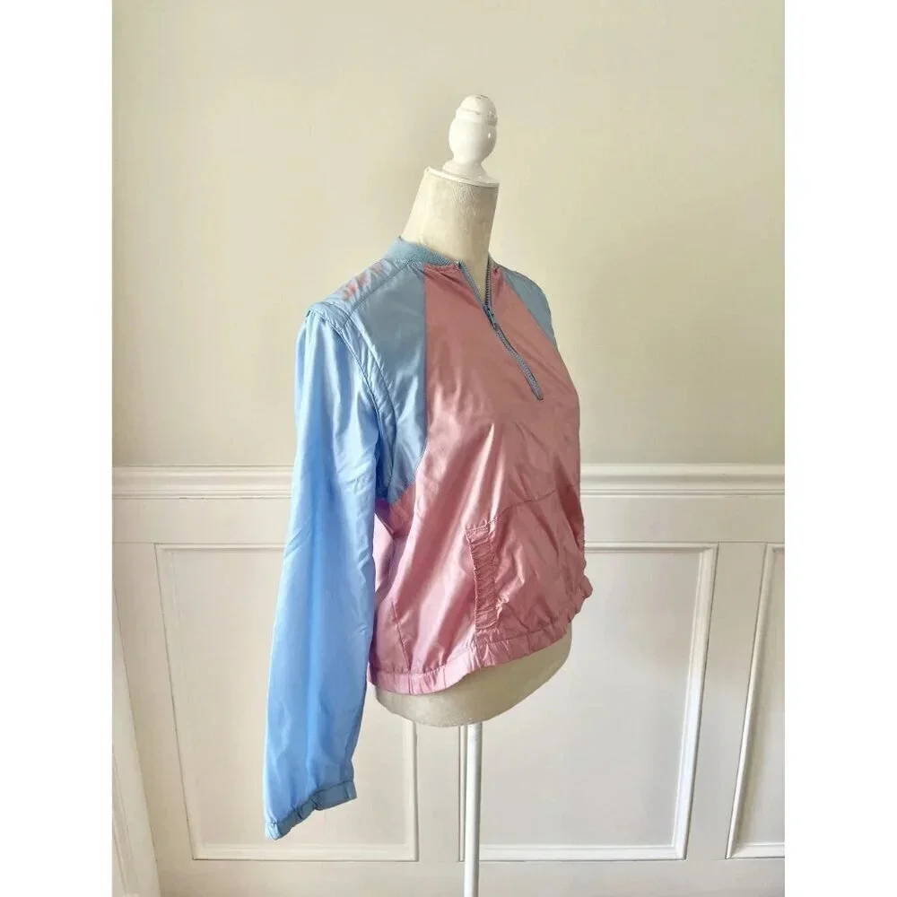 SUB4 Vintage Windbreaker Jacket L Pink Blue